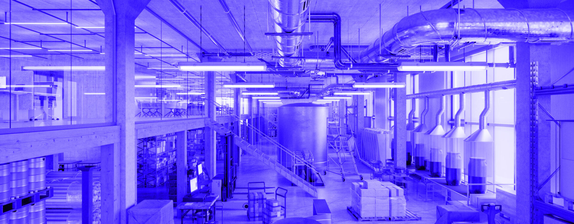 eingefärbtes Rendering des Projektes Walter Buchmann AG für die digitale Gebäudetechnikplanung (HLK-Gewerke) von Impuls Plus GmbH