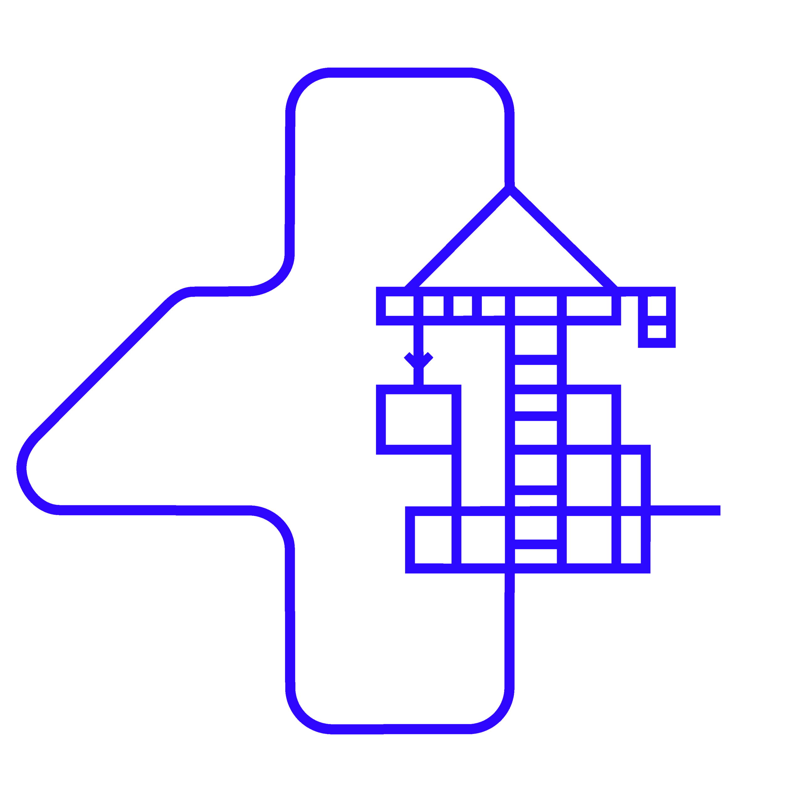 Piktogramm Digitales Bauen+ blau