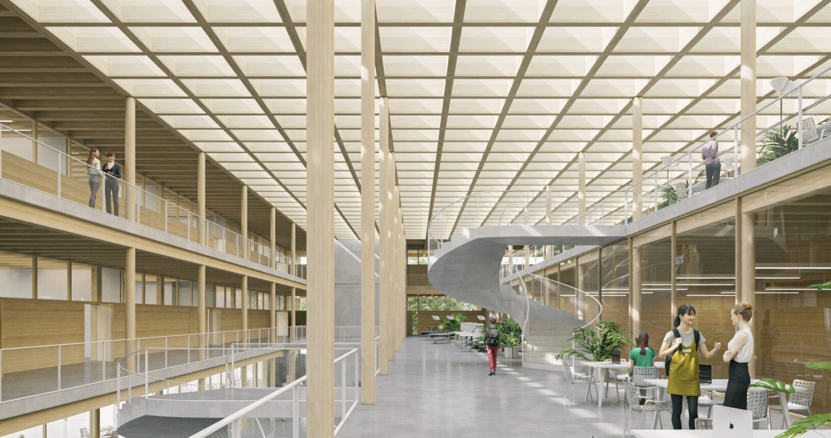 Rendering der Aula der Kantonsschule Wattwil